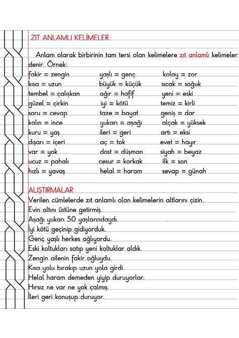 4 Sınıf Ingilizce Kelimeler 7