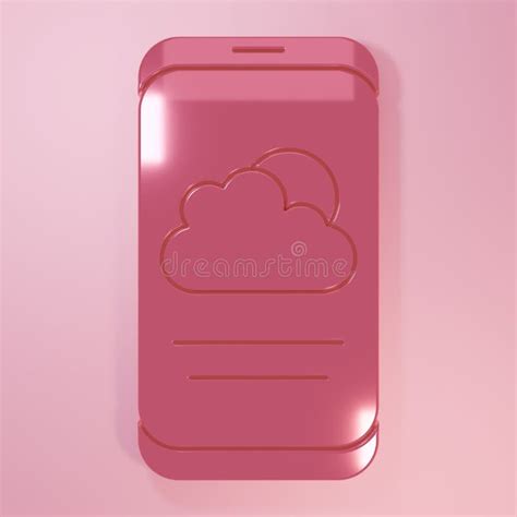 pink weather forecast icon isolated  pink background minimalism