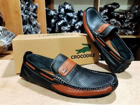 Jual Sepatu Casual Crocodile Mocasin Slop Kulit Asli Sapi Varian