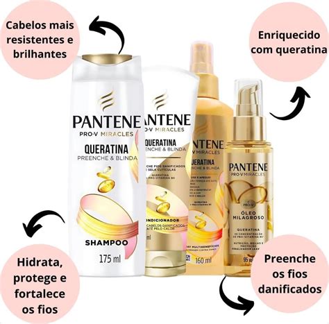 Kit Pantene Pro V Miracles Queratina Shampoo 175ml Condicionador