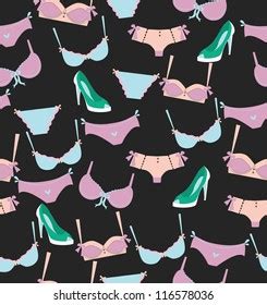 Lingerie Seamless Pattern Vector Illustration Stock Vector Royalty