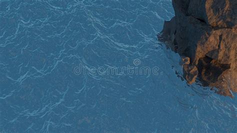 Ondas Do Mar Oceano Durante Uma Tempestade E Um Loop Gerado Por