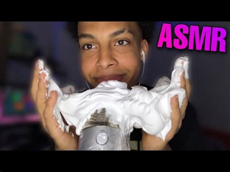 ASMR Shaving Cream On The Mic Tingly Crinkles SUPER TINGLY SOUNDS