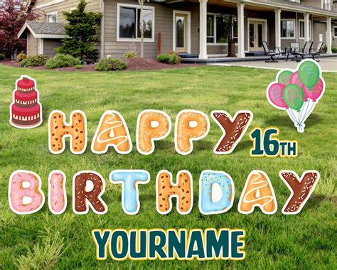 Happy Birthday Yard Sign Happy Birthday Lawn Signs Outdoor | Etsy