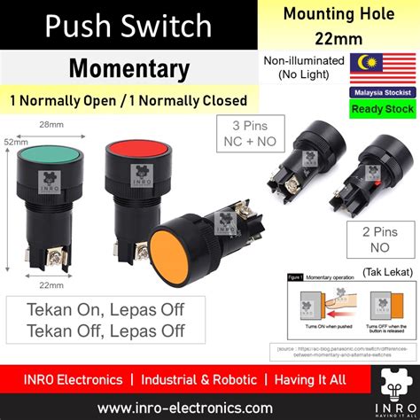 Momentary XB2 EA135 EA131 22mm Industrial Push Button Push Switch