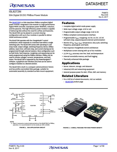 Isl M Datasheet A Digital Dc Dc Pmbus Power Module