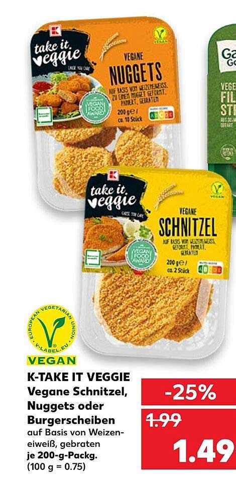 K Take It Veggie Vegane Schnitzel Nuggets Oder Burgerscheiben Angebot