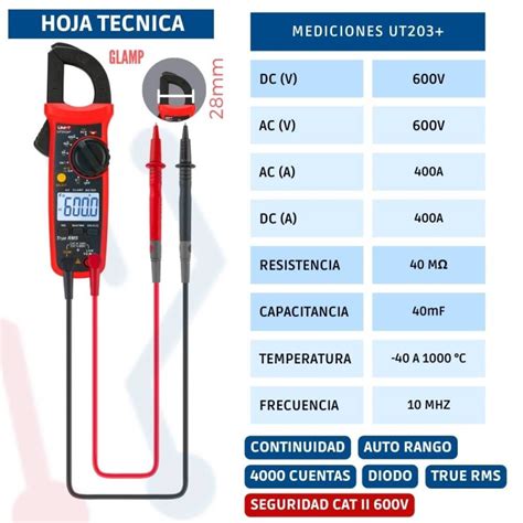 Pinza Voltiamperimetrica Uni T Ut