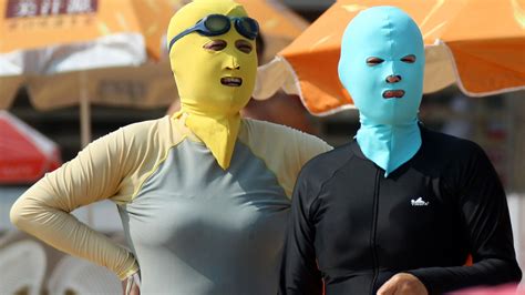 On Chinese Beaches The Face Kini Is In Fashion The Two Way NPR