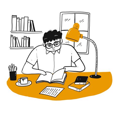 Cartoon man reading a book 694699 Vector Art at Vecteezy