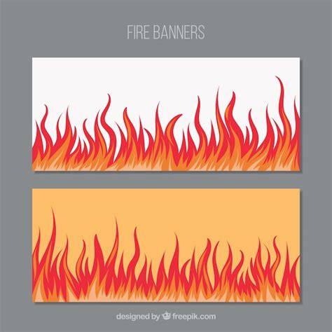 Free Vector Flat Design Fire Banner