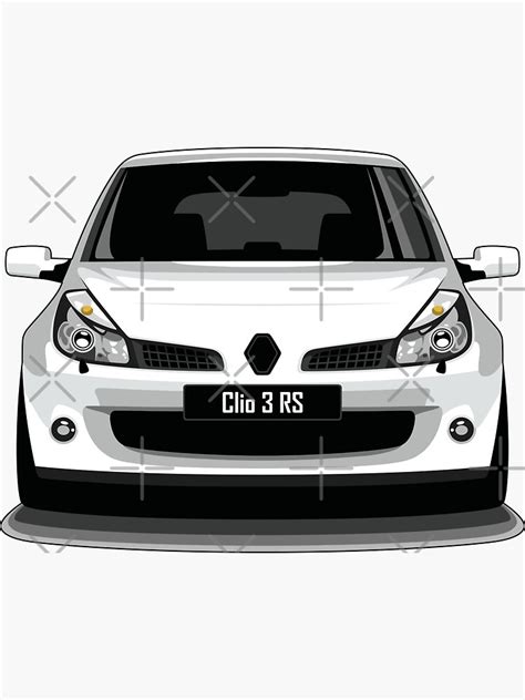 Clio 3 RS Vector Drawing Sticker For Sale By Yohannlp Redbubble