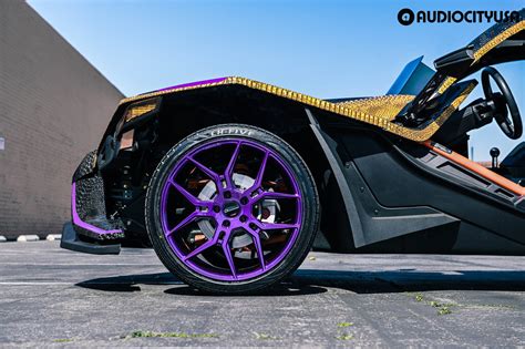 20 Giovanna Wheels Haleb Custom Dark Purple Metallic Lionhart Tires