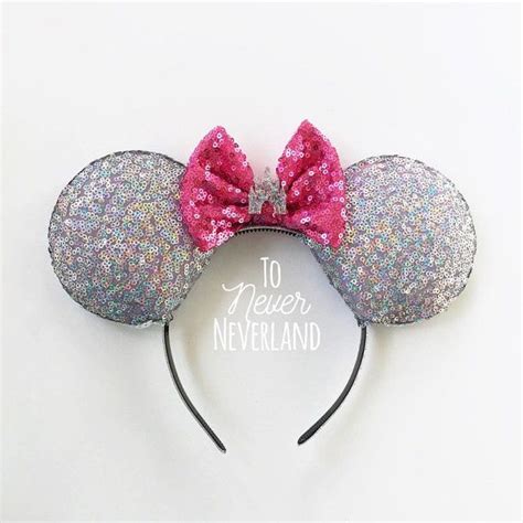 Disney Castle Mickey Ears Disneyland Inspired Ears Sequin Etsy