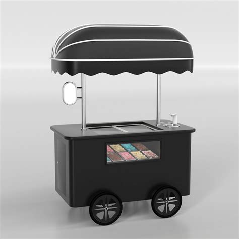 Electric Solar Ice Cream Cart Ice Cream Push Cart Panel Sola Ice Cream