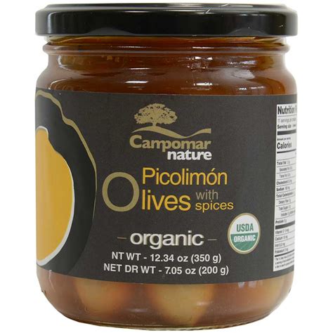 Igourmet Organic Spanish Picolimon Olives With Spices