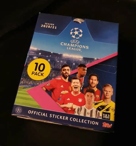 2020 UEFA CHAMPIONS League Topps Sticker 21 Sticker Display 30 Packs