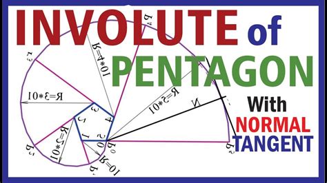 Involute Of Pentagon With Normal And Tangent Engineering Drawing Youtube