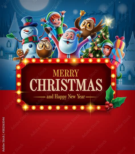 merry christmas sign Stock Vector | Adobe Stock