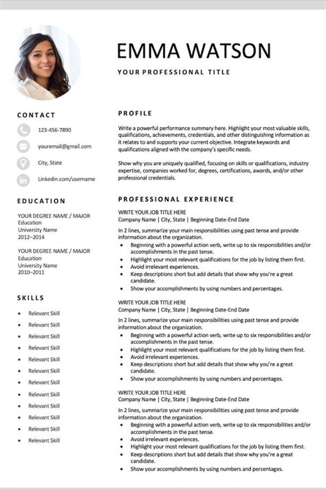 Modern Resume Template Download For Free