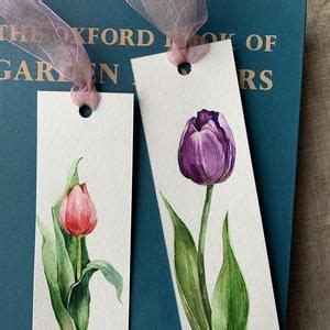 Spring Tulip Watercolor Bookmark Watercolor Bookmark Print Tulip