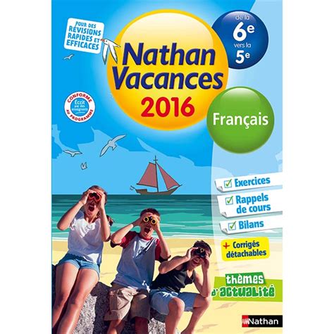 Cahier De Vacances Nathan Fran Ais De La Me Vers La Me Chez