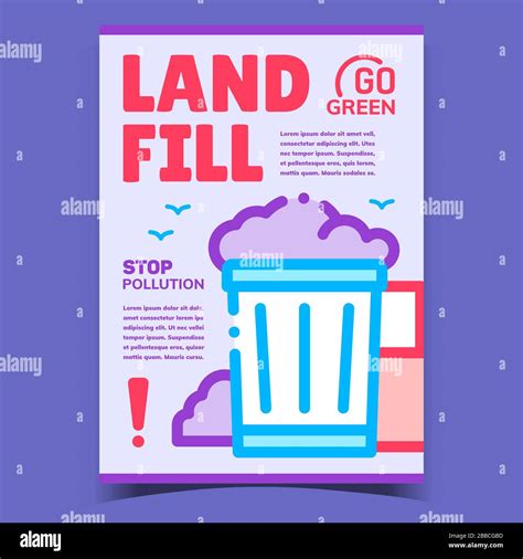 Landfill, Stop Pollution Advertising Poster Vector Stock Vector Image & Art - Alamy