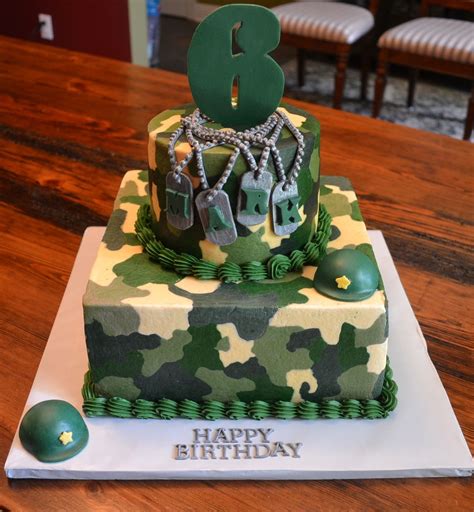 Army Birthday Theme Cake