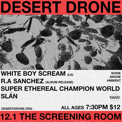 Rescheduled Desert Drone At The Screening Room KXCI