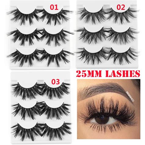 Mm Long D Mink Lashes Extra Length Mink False Eyelashes Big Dramatic