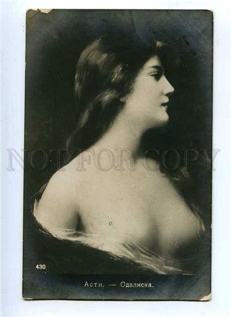 215899 NUDE Lady W LONG HAIR By Angelo ASTI Vintage Russia PC Topics