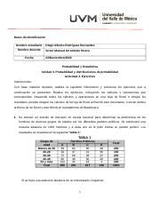 Ejercicios 3 probabilidad y estadistica docx Datos de identificación