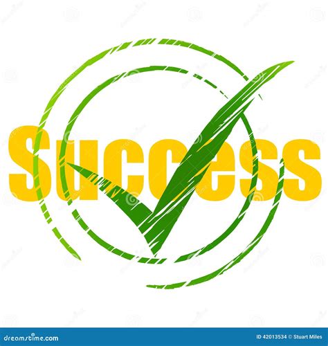 Tick Success Means Succeed Progress And Checkmark Stock Illustration