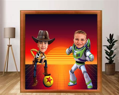 Custom Woody Buzz Lightyear Portrait, Personalized Toys Story ...