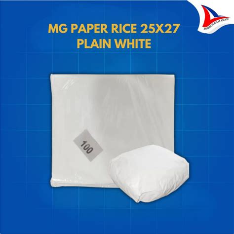 Jual Mg Paper Rice X Plain White Kertas Nasi Kfc Mcd Putih Polos