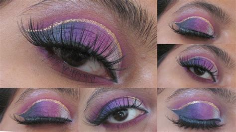 Very Easy Purple Cut Crease Eyeshadow Tutorial Purple Cut Crease Eye