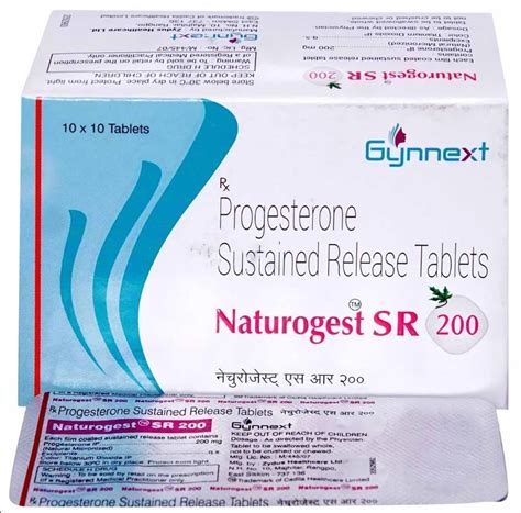 Progesterone Natural Micronized 200mg Packaging Type Strip