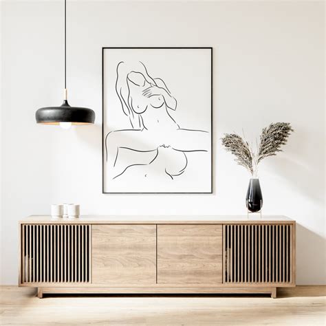 Erotic Line Art Oral Sex Naked Line Drawing Printable Wall Etsy Canada