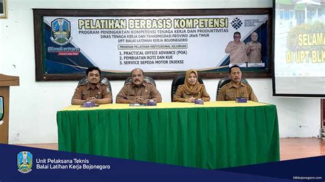 Upt Blk Bojonegoro Buka Pelatihan Berbasis Kompetensi Tahap Tahun