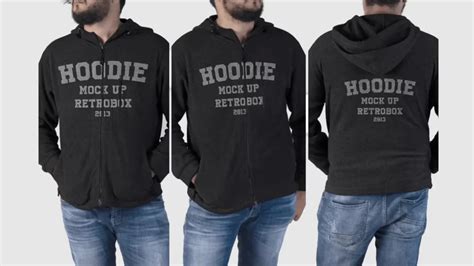 Dark Gray Hoodie Mockup Vector Free Download - VectorBurger