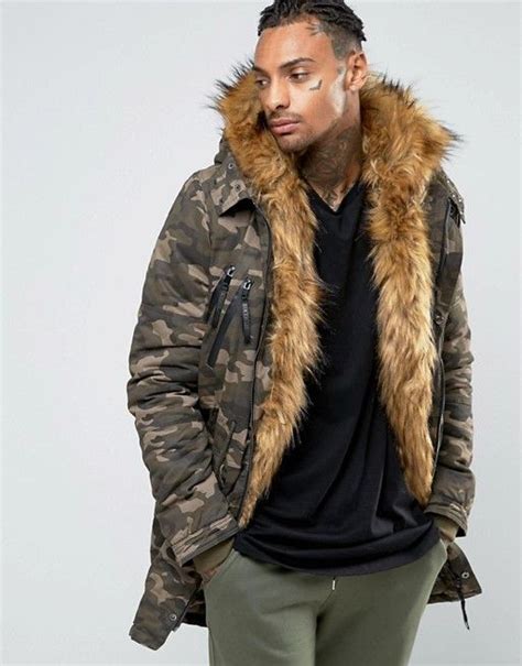 Sixth June Sixth June Parka With Faux Fur Hood And Lining Mens Hooded Coat Mens Parka Coats