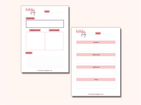 SOAP Bible Study Guide Printable - For All Is Through Him