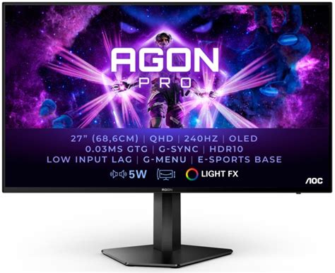 Aoc Agon Ag276qzd Firma Prezentuje 27 Calowy Monitor Oled O Rozdzielczości Quad Hd Dla Graczy