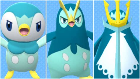 Full Piplup Evolution Team Shiny Piplup Shiny Prinplup Shiny