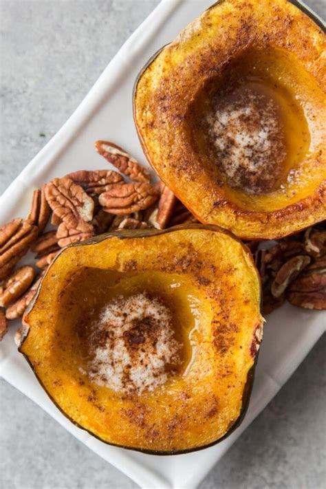 Easy Baked Acorn Squash Roasted Squash Recipe