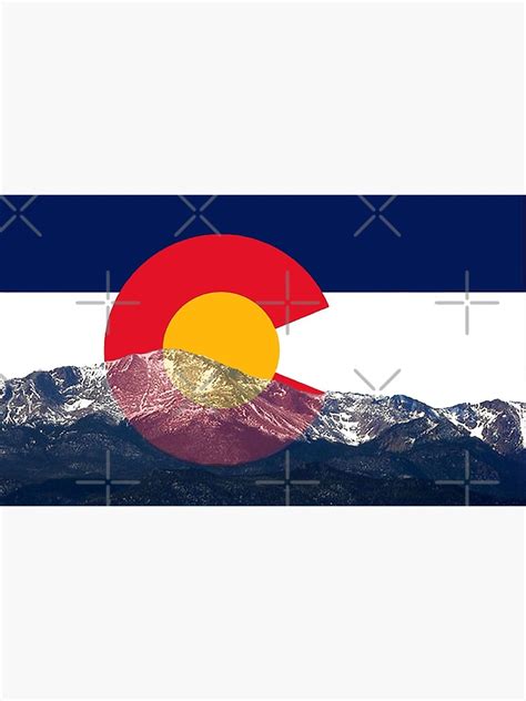 Pikes Peak Colorado Flag Poster For Sale By Emilycl88 Redbubble