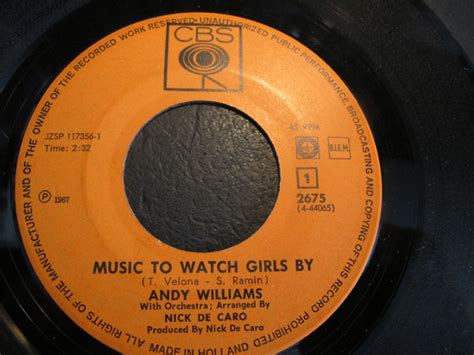 Andy Williams Music To Watch Girls By Vinyl Discogs