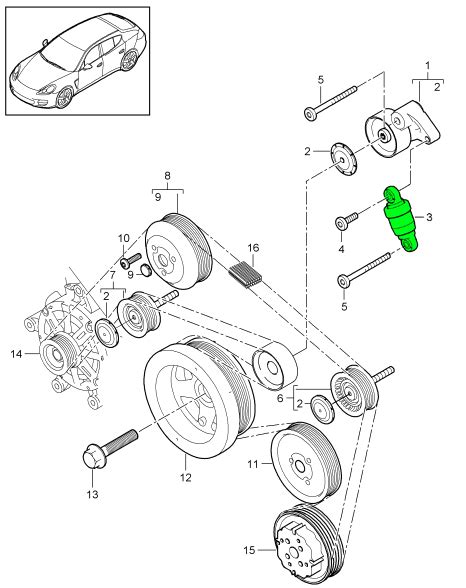 Porsche Drive Belt Tensioner Design