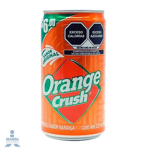 Refresco Orange Crush Original Lata 237 Ml Ibarra Mayoreo