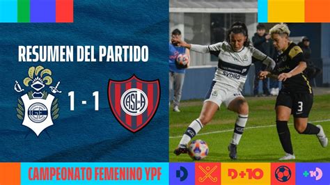 Gimnasia Lp 1 1 San Lorenzo Resumen Fecha 18 Campeonato Femenino